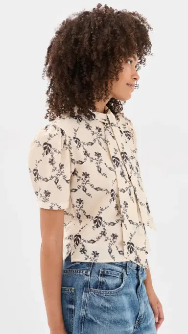 Alix of Bohemia Chance hadow Lace Shirt Off-White | Thumbnail 4 Alix of Bohemia Chance hadow Lace Shirt Off-White | Thumbnail 4