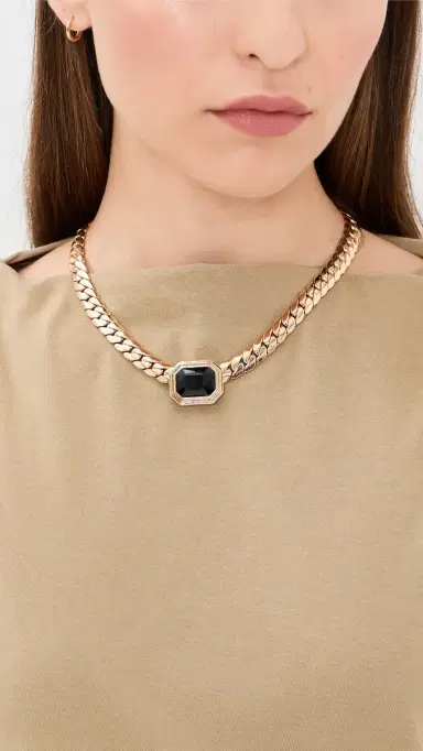 Ettika Emerald Deco Necklace Black One Size | Thumbnail 3 Ettika Emerald Deco Necklace Black One Size | Thumbnail 3