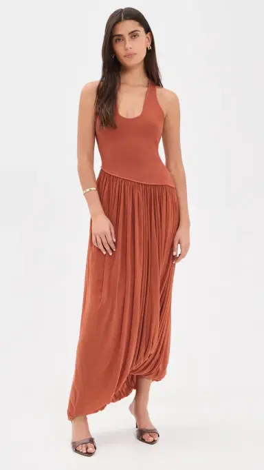Ronny Kobo eyer Midi Dress Rust | Thumbnail 2 Ronny Kobo eyer Midi Dress Rust | Thumbnail 2