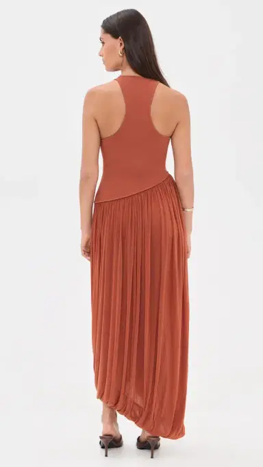 Ronny Kobo eyer Midi Dress Rust | Thumbnail 3 Ronny Kobo eyer Midi Dress Rust | Thumbnail 3