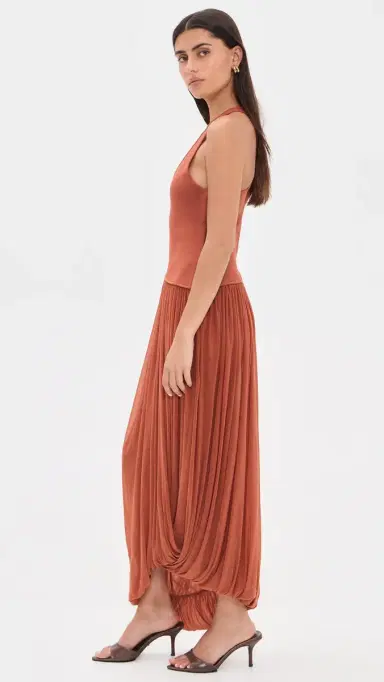 Ronny Kobo eyer Midi Dress Rust | Thumbnail 4 Ronny Kobo eyer Midi Dress Rust | Thumbnail 4