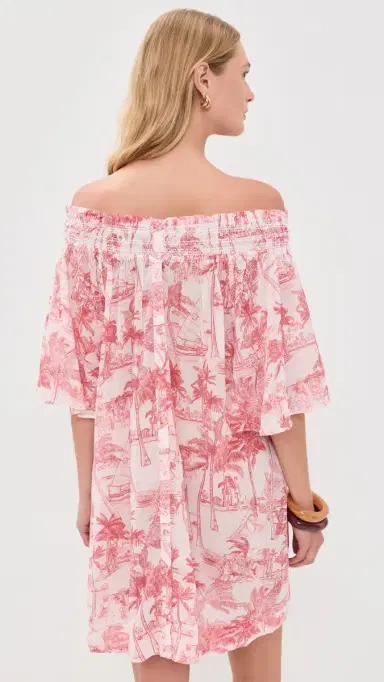 Coniglio Palm Beach Flagler Mini Dress Palm Beach Vermilion One Size | Thumbnail 3 Coniglio Palm Beach Flagler Mini Dress Palm Beach Vermilion One Size | Thumbnail 3