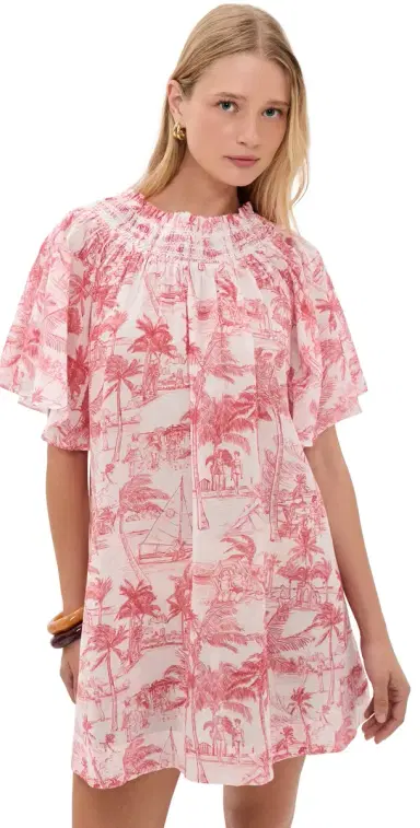 Coniglio Palm Beach Flagler Mini Dress Palm Beach Vermilion One Size | Thumbnail 1 Coniglio Palm Beach Flagler Mini Dress Palm Beach Vermilion One Size | Thumbnail 1