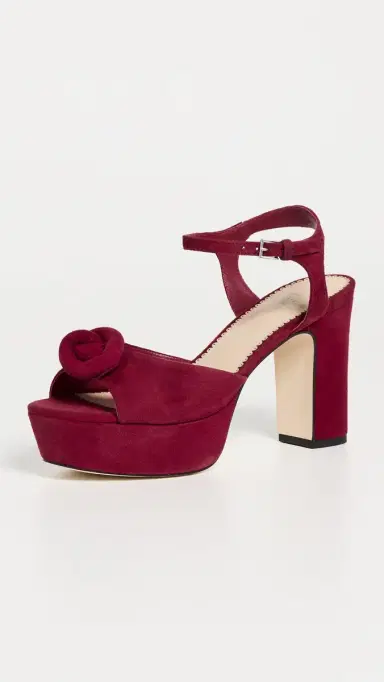Cinq à Sept Arianna Suede Platform Sandals berrywine 39 | Thumbnail 2 Cinq à Sept Arianna Suede Platform Sandals berrywine 39 | Thumbnail 2