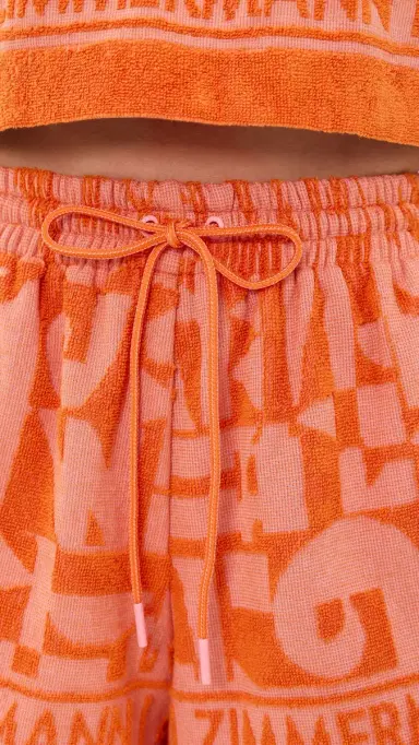 Zimmermann Solstice Towelling Coverup Shorts Orange Pink | Thumbnail 6 Zimmermann Solstice Towelling Coverup Shorts Orange Pink | Thumbnail 6