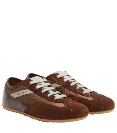 McQueen Boxe suede-trimmed sneakers | Thumbnail 1 McQueen Boxe suede-trimmed sneakers | Thumbnail 1