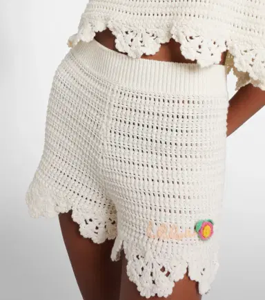 Chloé Chloé Crochet scalloped cotton shorts | Thumbnail 4 Chloé Chloé Crochet scalloped cotton shorts | Thumbnail 4