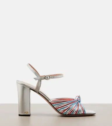 Valentino Garavani Annet metallic leather sandals | Thumbnail 3 Valentino Garavani Annet metallic leather sandals | Thumbnail 3