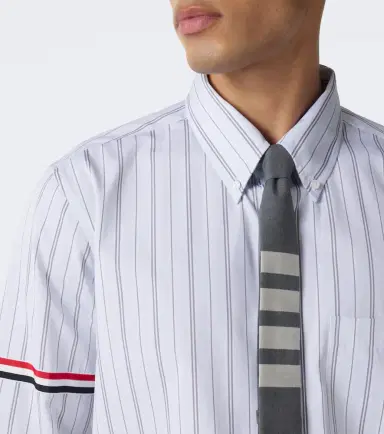 Thom Browne 4-Bar striped cotton shirt | Thumbnail 3 Thom Browne 4-Bar striped cotton shirt | Thumbnail 3