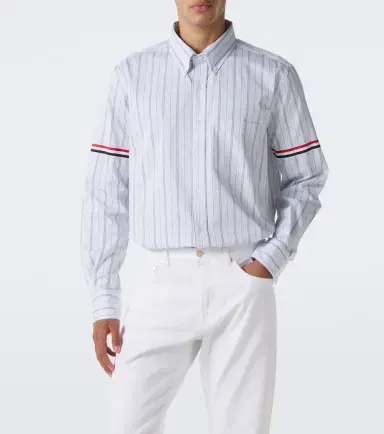 Thom Browne 4-Bar striped cotton shirt | Thumbnail 6 Thom Browne 4-Bar striped cotton shirt | Thumbnail 6