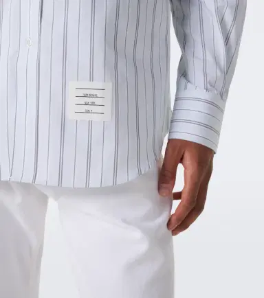 Thom Browne 4-Bar striped cotton shirt | Thumbnail 8 Thom Browne 4-Bar striped cotton shirt | Thumbnail 8