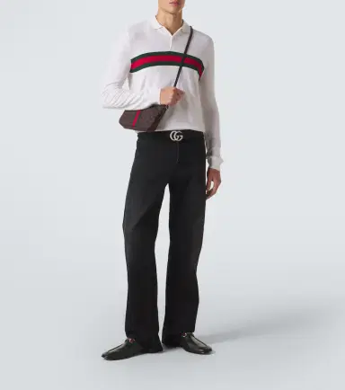 Gucci Web Stripe cashmere polo shirt | Thumbnail 5 Gucci Web Stripe cashmere polo shirt | Thumbnail 5