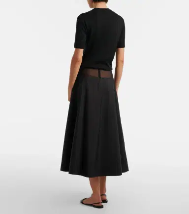 The Row Irella cotton poplin midi skirt | Thumbnail 3 The Row Irella cotton poplin midi skirt | Thumbnail 3