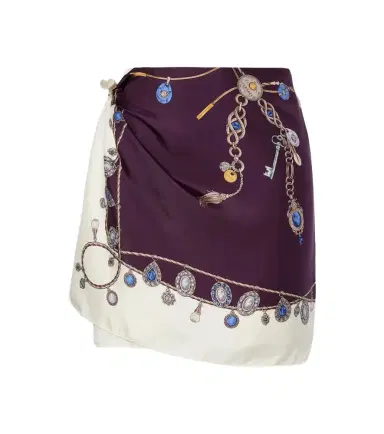 Versace Printed sill twill wrap skirt | Thumbnail 1 Versace Printed sill twill wrap skirt | Thumbnail 1
