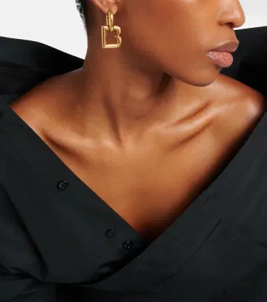 Balenciaga Eisa B hoop earrings | Thumbnail 5 Balenciaga Eisa B hoop earrings | Thumbnail 5