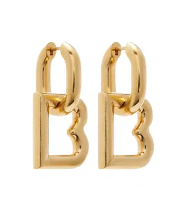 Balenciaga Eisa B hoop earrings | Thumbnail 1 Balenciaga Eisa B hoop earrings | Thumbnail 1
