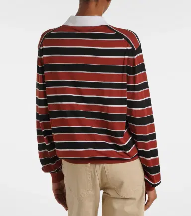 Prada Striped silk polo shirt | Thumbnail 4 Prada Striped silk polo shirt | Thumbnail 4