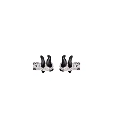 Yvonne Léon Yvonne Léon Panda 9kt white gold earrings with diamonds | Thumbnail 1 Yvonne Léon Yvonne Léon Panda 9kt white gold earrings with diamonds | Thumbnail 1