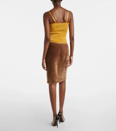 Saint Laurent Shearling pencil skirt | Thumbnail 5 Saint Laurent Shearling pencil skirt | Thumbnail 5