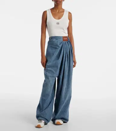 Loewe Draped wide-leg jeans | Thumbnail 3 Loewe Draped wide-leg jeans | Thumbnail 3