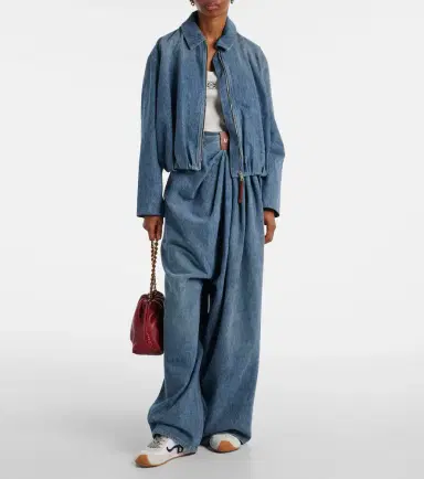 Loewe Draped wide-leg jeans | Thumbnail 4 Loewe Draped wide-leg jeans | Thumbnail 4