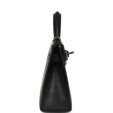 HERMÈS Hermes "Clou De Coeur" Kelly Sellier 20 Black Chevre Chamkila Palladium Hardware | Thumbnail 3 HERMÈS Hermes "Clou De Coeur" Kelly Sellier 20 Black Chevre Chamkila Palladium Hardware | Thumbnail 3