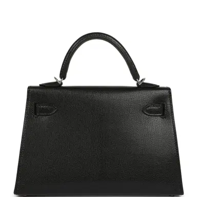 HERMÈS Hermes "Clou De Coeur" Kelly Sellier 20 Black Chevre Chamkila Palladium Hardware | Thumbnail 4 HERMÈS Hermes "Clou De Coeur" Kelly Sellier 20 Black Chevre Chamkila Palladium Hardware | Thumbnail 4