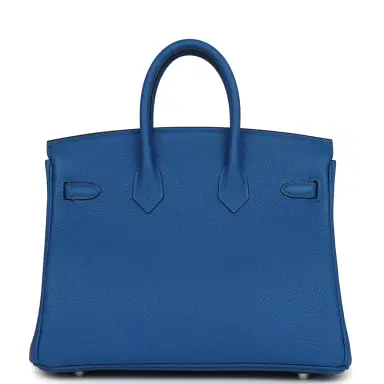 HERMÈS Hermes Birkin 25 Bleu Zellige Togo Palladium Hardware | Thumbnail 4 HERMÈS Hermes Birkin 25 Bleu Zellige Togo Palladium Hardware | Thumbnail 4