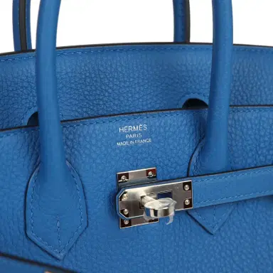 HERMÈS Hermes Birkin 25 Bleu Zellige Togo Palladium Hardware | Thumbnail 7 HERMÈS Hermes Birkin 25 Bleu Zellige Togo Palladium Hardware | Thumbnail 7
