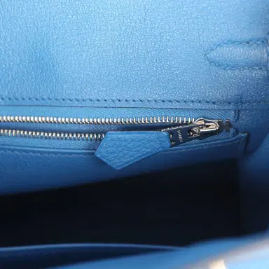 HERMÈS Hermes Birkin 25 Bleu Zellige Togo Palladium Hardware | Thumbnail 9 HERMÈS Hermes Birkin 25 Bleu Zellige Togo Palladium Hardware | Thumbnail 9