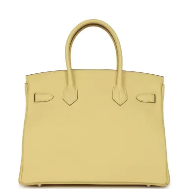 HERMÈS Hermes Birkin 30 Jaune Poussin Togo Palladium Hardware | Thumbnail 4 HERMÈS Hermes Birkin 30 Jaune Poussin Togo Palladium Hardware | Thumbnail 4