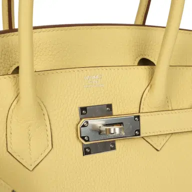 HERMÈS Hermes Birkin 30 Jaune Poussin Togo Palladium Hardware | Thumbnail 7 HERMÈS Hermes Birkin 30 Jaune Poussin Togo Palladium Hardware | Thumbnail 7