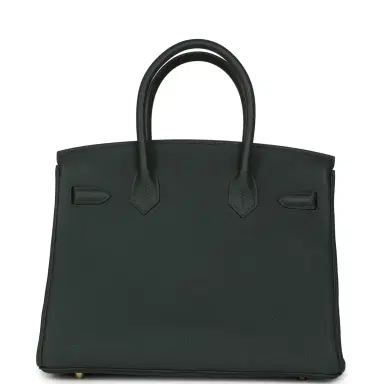 HERMÈS Hermes Birkin 30 Vert Mangrove Togo Gold Hardware | Thumbnail 4 HERMÈS Hermes Birkin 30 Vert Mangrove Togo Gold Hardware | Thumbnail 4