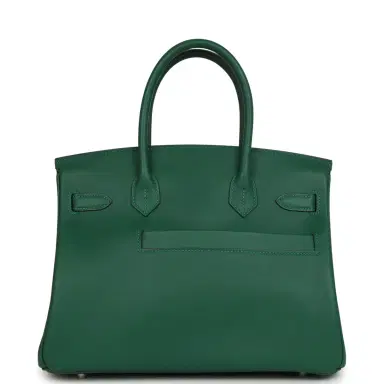 HERMÈS Hermes Colormatic Birkin 30 Vert Moyen Swift Palladium Hardware | Thumbnail 4 HERMÈS Hermes Colormatic Birkin 30 Vert Moyen Swift Palladium Hardware | Thumbnail 4