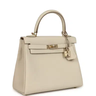HERMÈS Hermes Kelly Retourne 25 Craie Togo Permabrass Hardware | Thumbnail 2 HERMÈS Hermes Kelly Retourne 25 Craie Togo Permabrass Hardware | Thumbnail 2