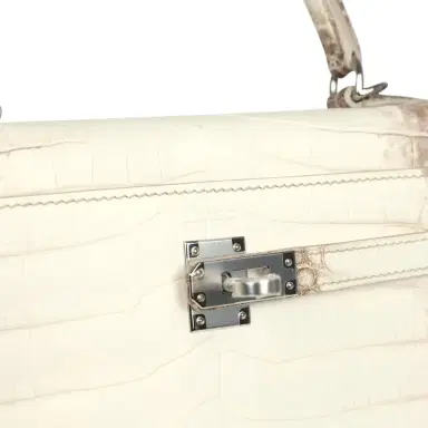 HERMÈS Hermes Kelly Retourne 25 Himalaya Niloticus Crocodile Palladium Hardware | Thumbnail 7 HERMÈS Hermes Kelly Retourne 25 Himalaya Niloticus Crocodile Palladium Hardware | Thumbnail 7
