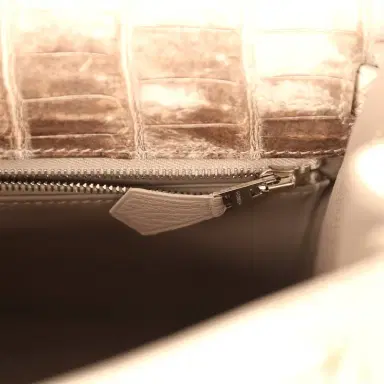 HERMÈS Hermes Kelly Retourne 25 Himalaya Niloticus Crocodile Palladium Hardware | Thumbnail 9 HERMÈS Hermes Kelly Retourne 25 Himalaya Niloticus Crocodile Palladium Hardware | Thumbnail 9