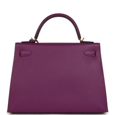 HERMÈS Hermes Kelly Sellier 32 Anemone Epsom Gold Hardware | Thumbnail 4 HERMÈS Hermes Kelly Sellier 32 Anemone Epsom Gold Hardware | Thumbnail 4