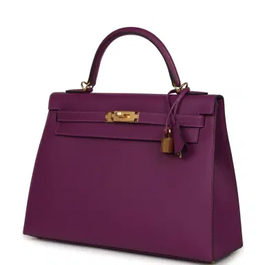 HERMÈS Hermes Kelly Sellier 32 Anemone Epsom Gold Hardware | Thumbnail 5 HERMÈS Hermes Kelly Sellier 32 Anemone Epsom Gold Hardware | Thumbnail 5