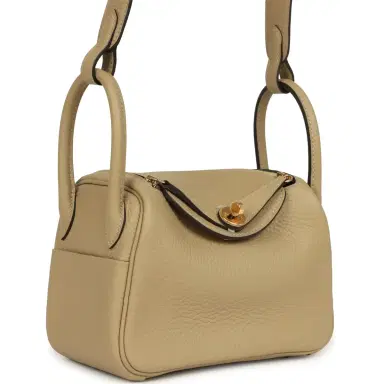 HERMÈS Hermes Mini Lindy II Trench Clemence Gold Hardware | Thumbnail 2 HERMÈS Hermes Mini Lindy II Trench Clemence Gold Hardware | Thumbnail 2