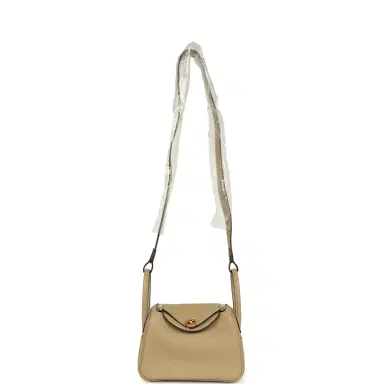 HERMÈS Hermes Mini Lindy II Trench Clemence Gold Hardware | Thumbnail 7 HERMÈS Hermes Mini Lindy II Trench Clemence Gold Hardware | Thumbnail 7