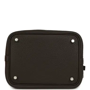 HERMÈS Hermes Picotin Lock 18 Bai Brun Clemence Palladium Hardware | Thumbnail 6 HERMÈS Hermes Picotin Lock 18 Bai Brun Clemence Palladium Hardware | Thumbnail 6