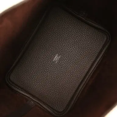 HERMÈS Hermes Picotin Lock 18 Bai Brun Clemence Palladium Hardware | Thumbnail 7 HERMÈS Hermes Picotin Lock 18 Bai Brun Clemence Palladium Hardware | Thumbnail 7