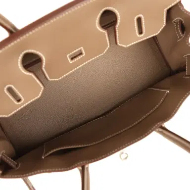 HERMÈS Hermes Shoulder Birkin Light 29 Etoupe Evercolor Palladium Hardware | Thumbnail 8 HERMÈS Hermes Shoulder Birkin Light 29 Etoupe Evercolor Palladium Hardware | Thumbnail 8
