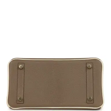 HERMÈS Hermes Special Order (HSS) Birkin 25 Etoupe and Nata Chevre Mysore Permabrass Hardware | Thumbnail 6 HERMÈS Hermes Special Order (HSS) Birkin 25 Etoupe and Nata Chevre Mysore Permabrass Hardware | Thumbnail 6