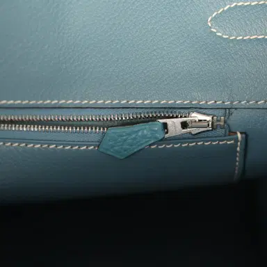 HERMÈS Vintage Hermes Birkin 35 Blue Jean Togo Palladium Hardware | Thumbnail 9 HERMÈS Vintage Hermes Birkin 35 Blue Jean Togo Palladium Hardware | Thumbnail 9