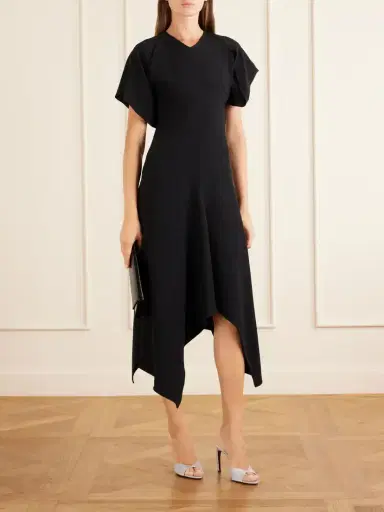 Victoria Beckham Draped Jersey Midi Dress | Thumbnail 2 Victoria Beckham Draped Jersey Midi Dress | Thumbnail 2