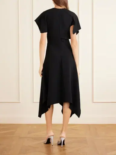Victoria Beckham Draped Jersey Midi Dress | Thumbnail 3 Victoria Beckham Draped Jersey Midi Dress | Thumbnail 3