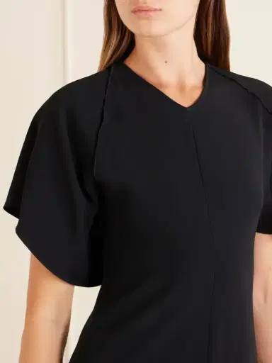 Victoria Beckham Draped Jersey Midi Dress | Thumbnail 4 Victoria Beckham Draped Jersey Midi Dress | Thumbnail 4