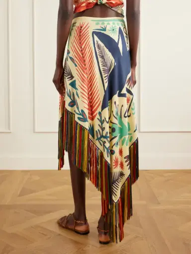 Etro Asymmetric Fringed Printed Silk-twill Mini Skirt | Thumbnail 4 Etro Asymmetric Fringed Printed Silk-twill Mini Skirt | Thumbnail 4